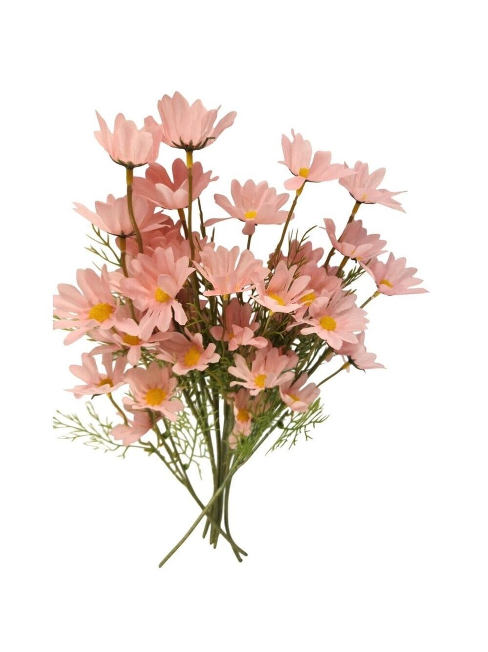 Blush Pink Faux Daisy Stem 20 Inch Artificial Wildflower Set of 6 Farmhouse Flor